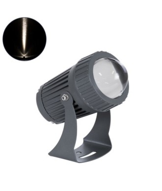 GLOBOSTAR® SPOTFENIA 90134 Αρχιτεκτονικό Σποτ Φωτισμου LED 10W 1150lm 5° DC 24V Αδιάβροχο IP65 Φυσικό Λευκό 4500K Dimmable  - Bridgelux COB Chip - Γκρι Ανθρακί - Μ7 x Π7 x Υ12cm - 3 Χρόνια Εγγύηση